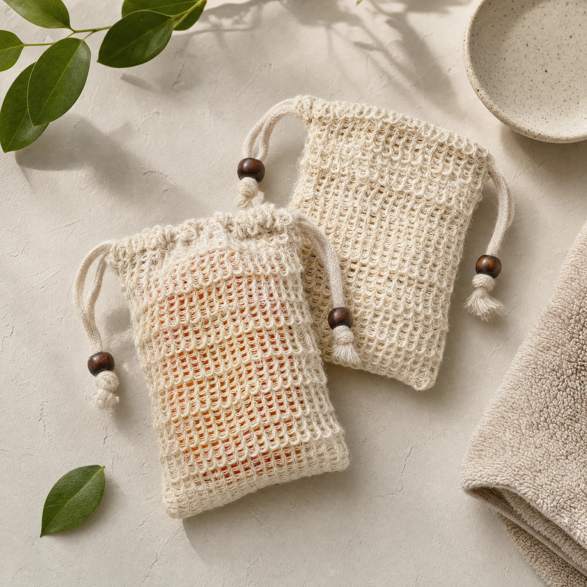 Bolsa exfoliante para jabón